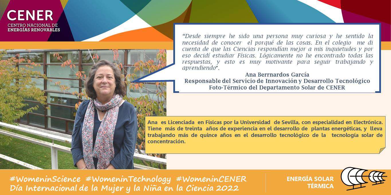 Ana Bernardos García #EnergíaSolarTérmica #CSP #TecnologíaSolardeConcentración